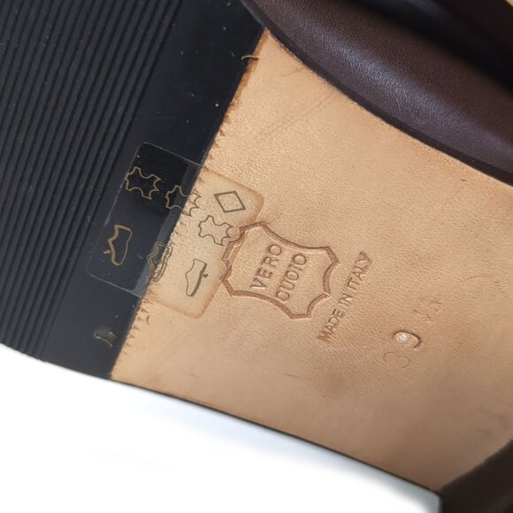 MANOLO BLAHNIK Boots Womens  8.5 Brown Leather Mid Calf Boots *EXCELLENT* - Picture 7 of 11